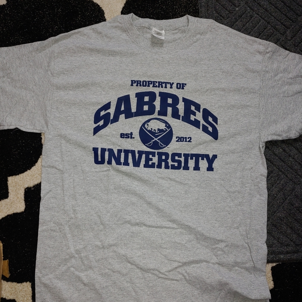 NHL Property of Sabres University T-Shirt Buffalo Vintage 2012